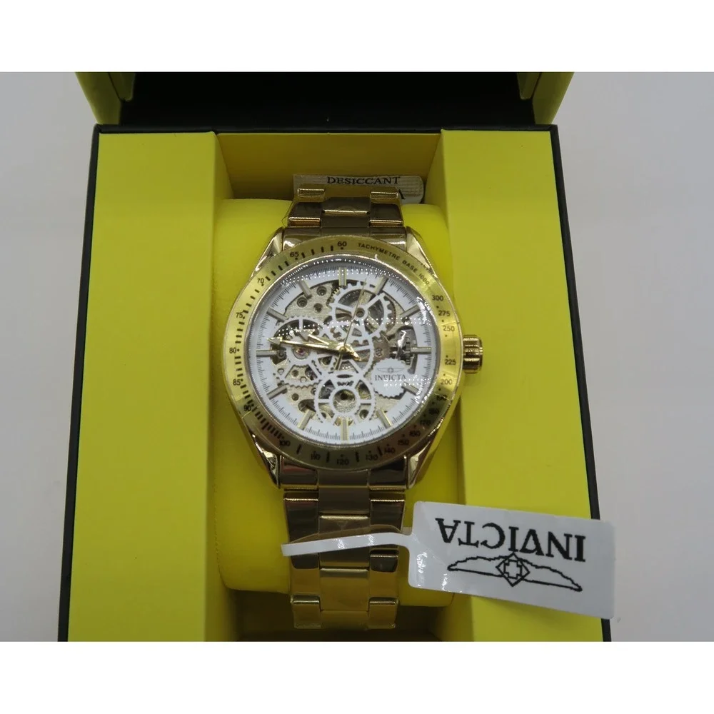 Invicta Objet D Art Excelsior Automatic Men's Watch w/ Skeleton Dial - 43mm Gold